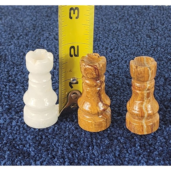 Chess Set pieces 4 Bishops Brown and White Handmade Premium Quality Chess Lovers - Picture 3 of 6